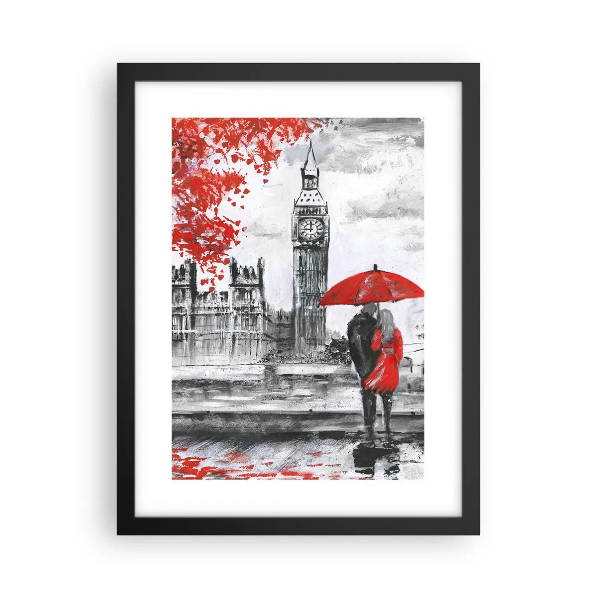 Poster în ramă neagră - Îndrăgostit de Londra - 30x40 cm