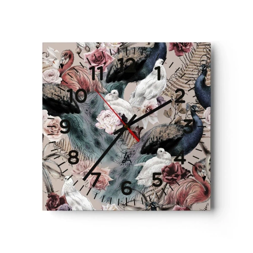 Ceas de perete - Ceas pe sticlă - În grădina palatului - 40x40 cm