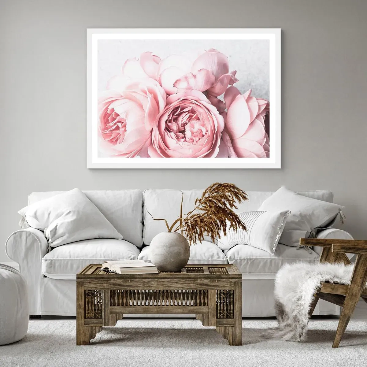 Poster în ramă albă - Pentru romantici - 50x40 cm