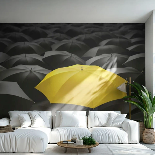Tapet Premium Canvas - La revedere, tristețe - Umbrele Galbene, Grafică, Concept - 100x70 cm