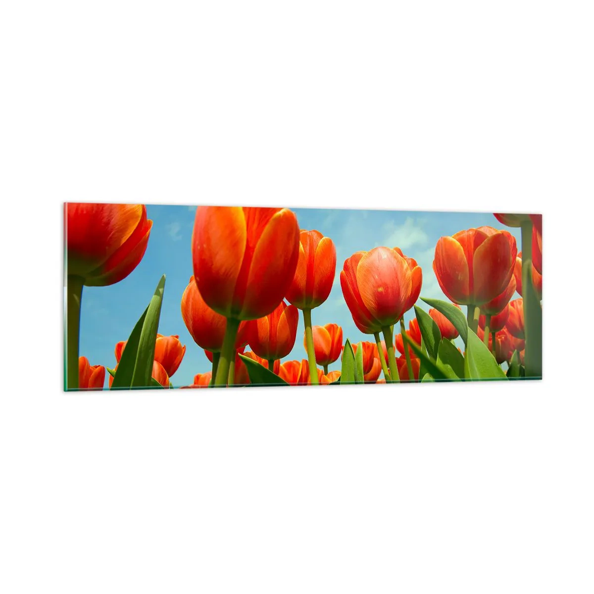 Tablou pe sticlă - Doar cerul albastru - 90x30 cm
