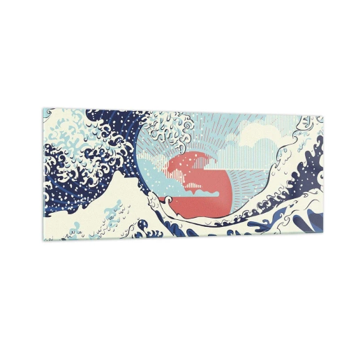 Tablou pe sticlă - Din inspirații japoneze - 100x40 cm