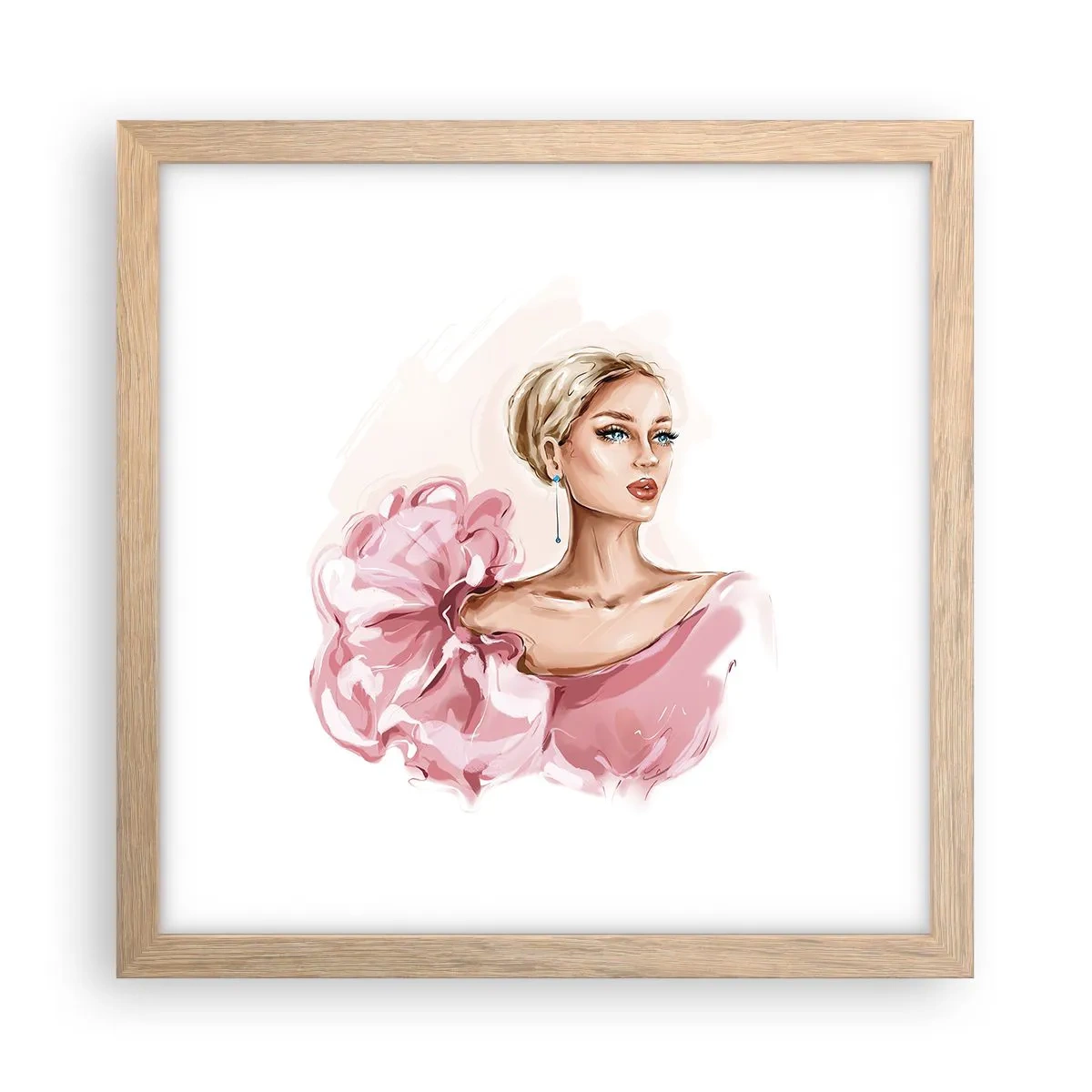 Poster în ramă de stejar deschis - Așa cum a fost pictată... - 30x30 cm