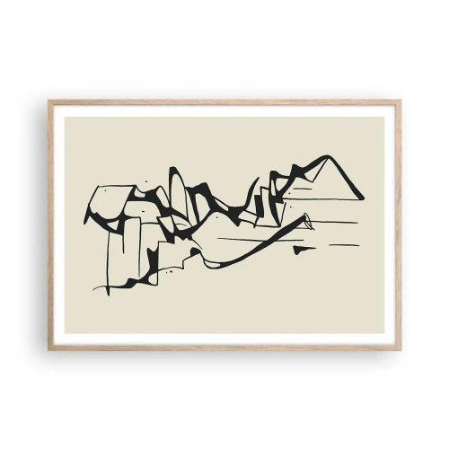 Poster în ramă de stejar deschis - Poate că peisajul - 100x70 cm