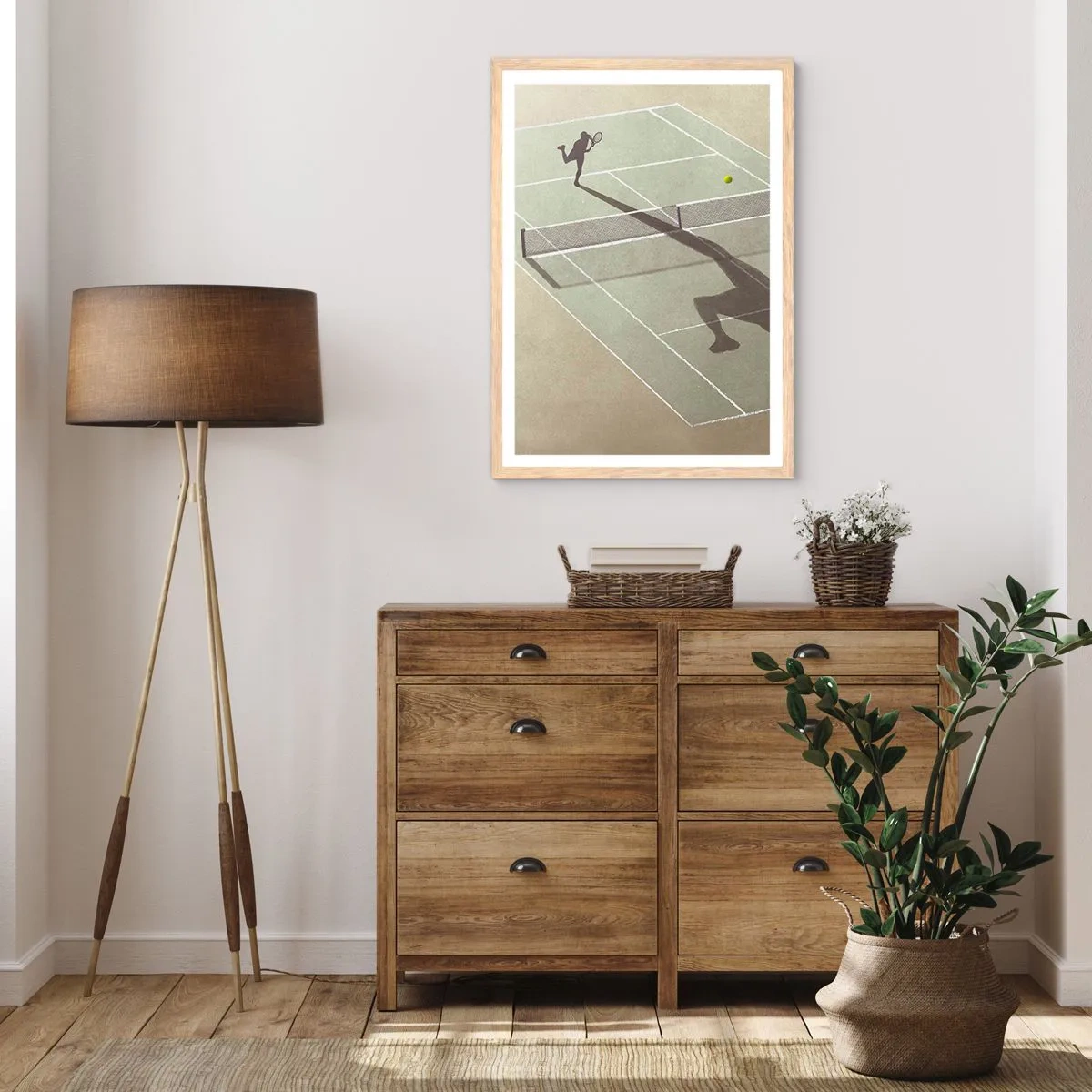 Poster în ramă de stejar deschis - Învinge-te pe tine însuți - 70x100 cm
