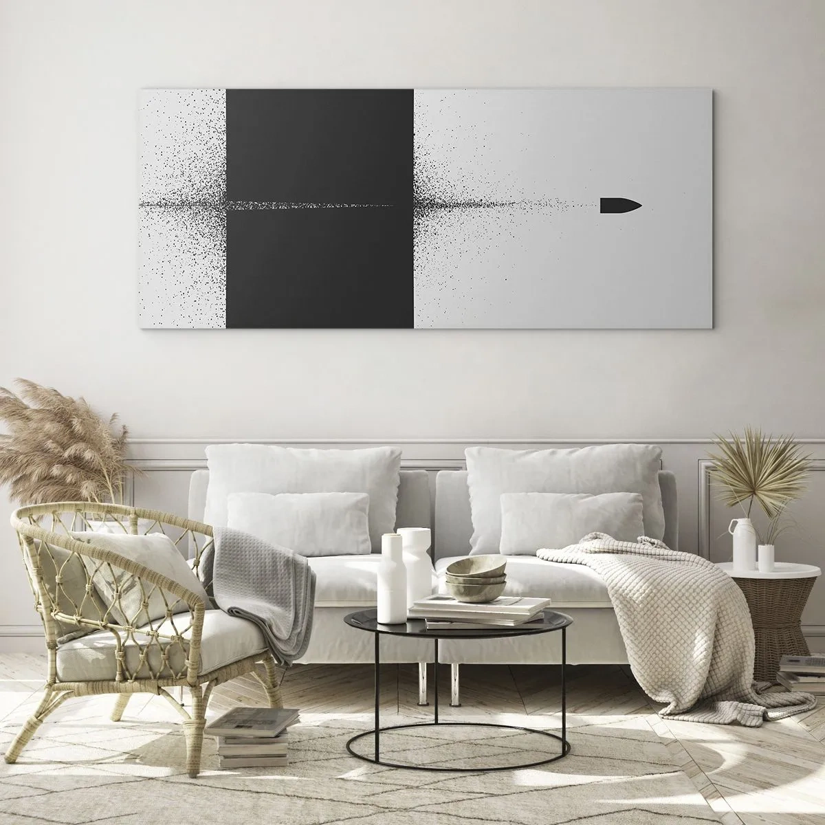 Tablou pe sticlă - Direct la țintă - 90x30 cm