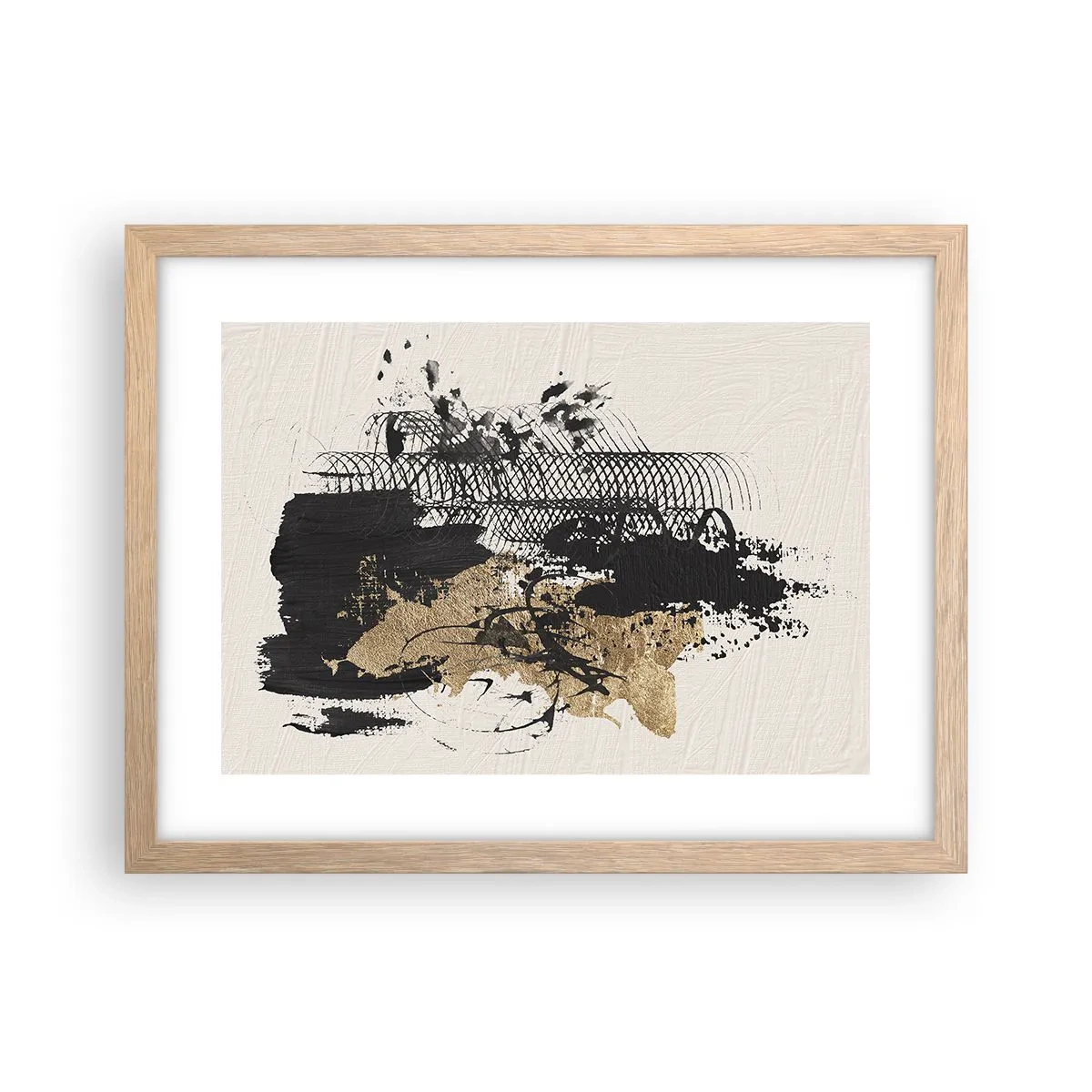 Poster în ramă de stejar deschis - Compoziție cu pasiune - 40x30 cm