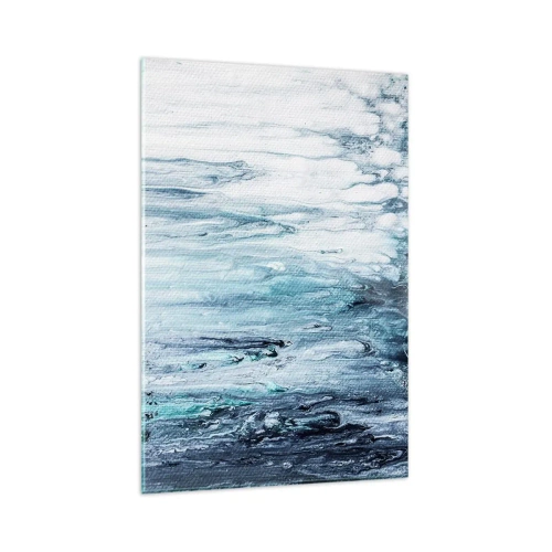 Tablou pe sticlă - Țurțuri de albastru - 80x120 cm