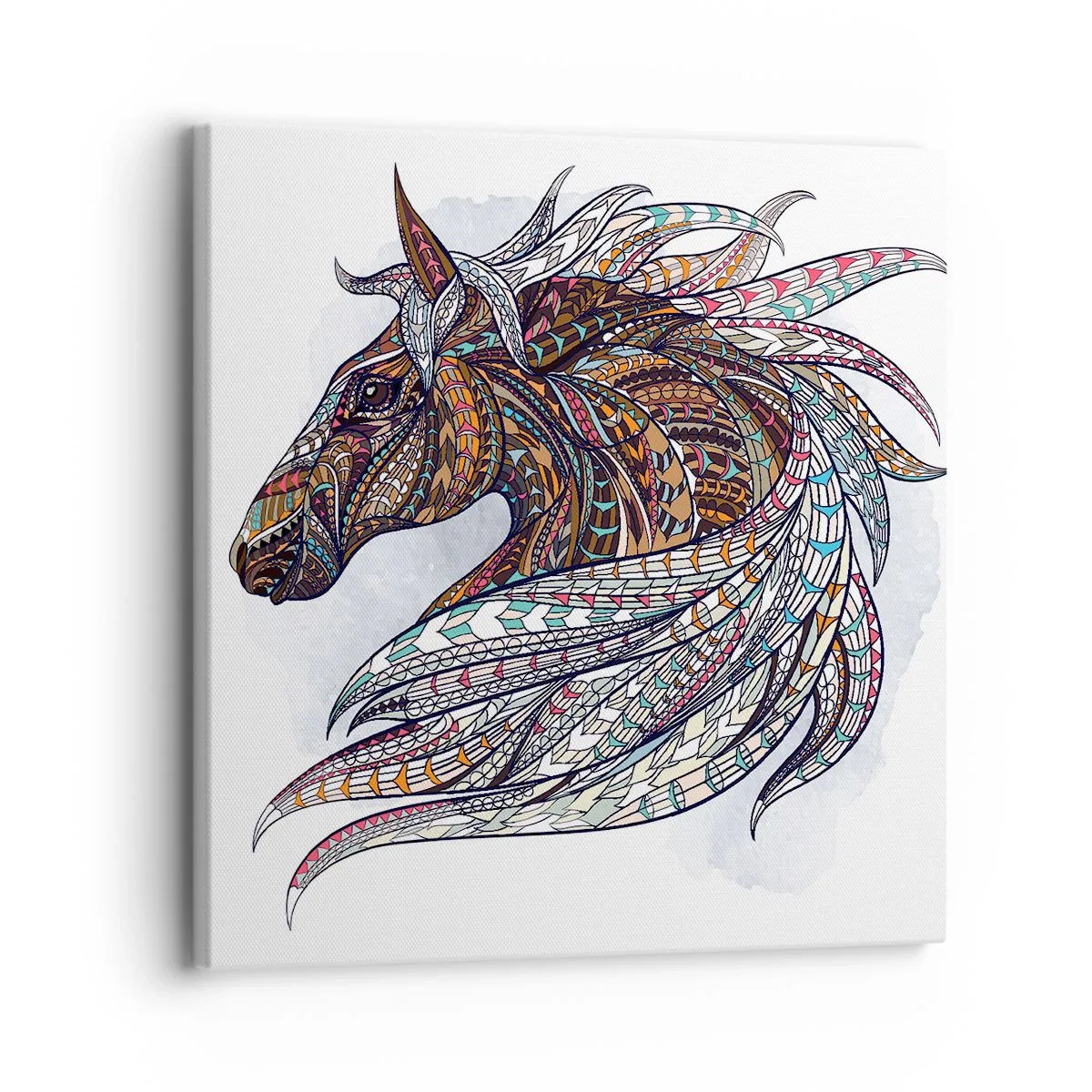 Tablou pe pânză - Armăsarul războinicului celtic - 30x30 cm