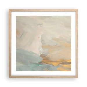 Poster în ramă de stejar deschis - Abstracție - lumea blândeții - 50x50 cm