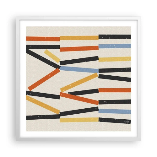 Poster în ramă albă - Compoziție la nivel - 60x60 cm