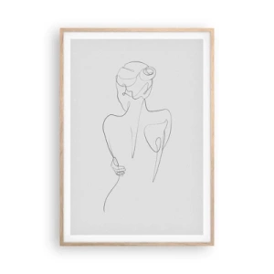 Poster în ramă de stejar deschis - Muzica corpului - 70x100 cm