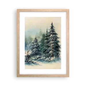 Poster în ramă de stejar deschis - Gata pentru Crăciun - 30x40 cm