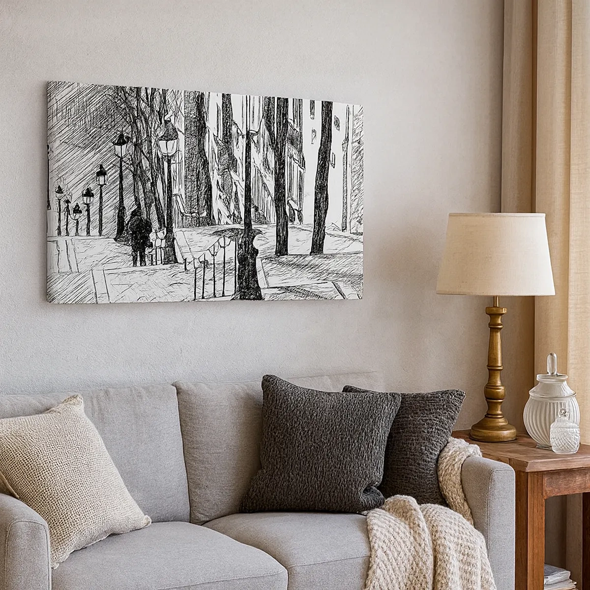 Tablou pe pânză - Poveste de dragoste sau poveste de groază? - 30x30 cm