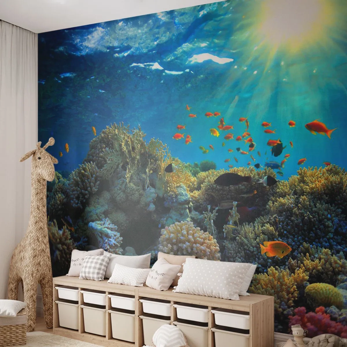 Tapet Premium Canvas - Comori subacvatice - recif de corali, Ocean, Maritim - 200x140 cm