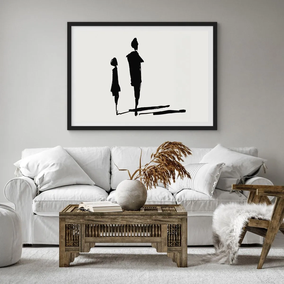Poster în ramă neagră - Cu siguranță împreună? - 70x50 cm