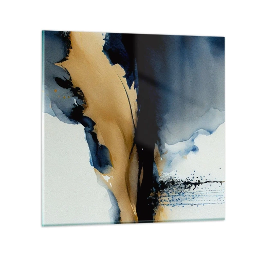 Tablou pe sticlă - În spatele cortinei - 50x50 cm