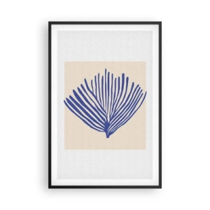 Poster în ramă neagră - Evantai albastru - 61x91 cm