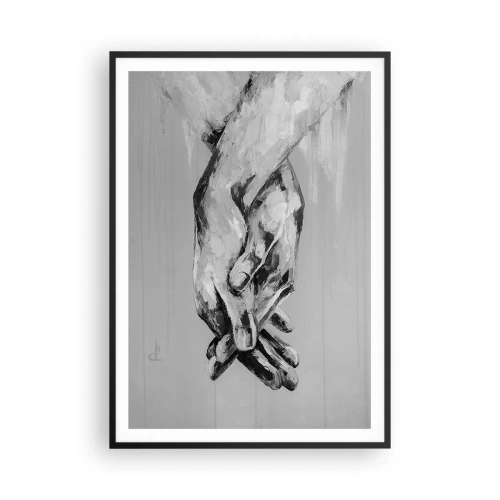 Poster în ramă neagră - Începutul... - 70x100 cm