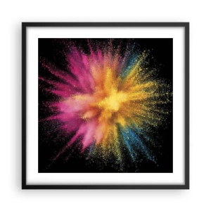 Poster în ramă neagră - Nașterea culorii  - 50x50 cm