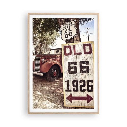 Poster în ramă de stejar deschis - O legendă provincială americană - 70x100 cm