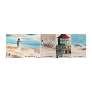 Mostră tapet Premium Sand - Privind mereu marea - Far, plajă, Mare - 100x30 cm