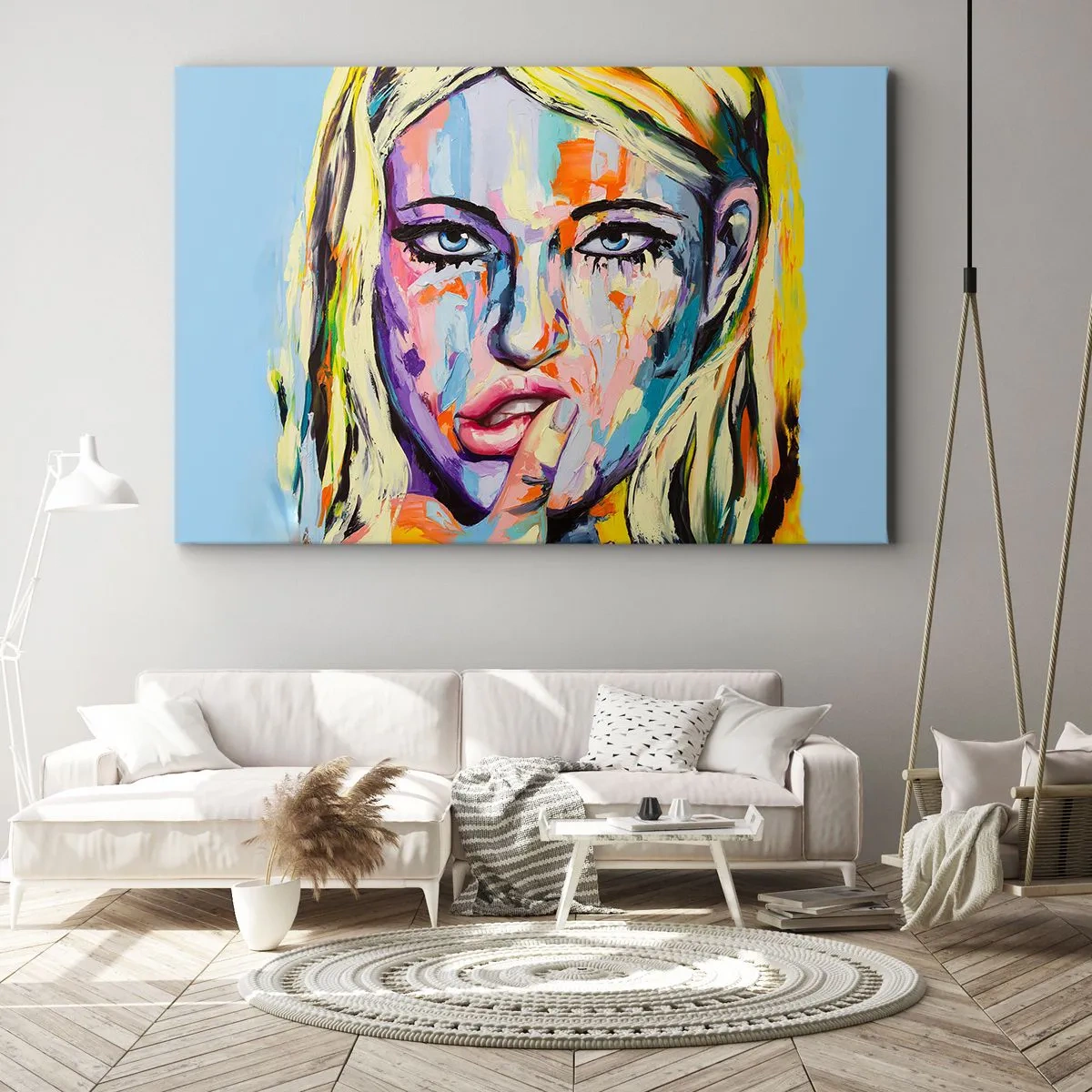 Tablou pe pânză - Privește-o drept în ochi - 100x70 cm