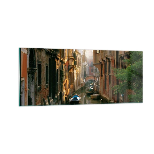 Tablou pe sticlă - Pe o străduță venețiană - 100x40 cm