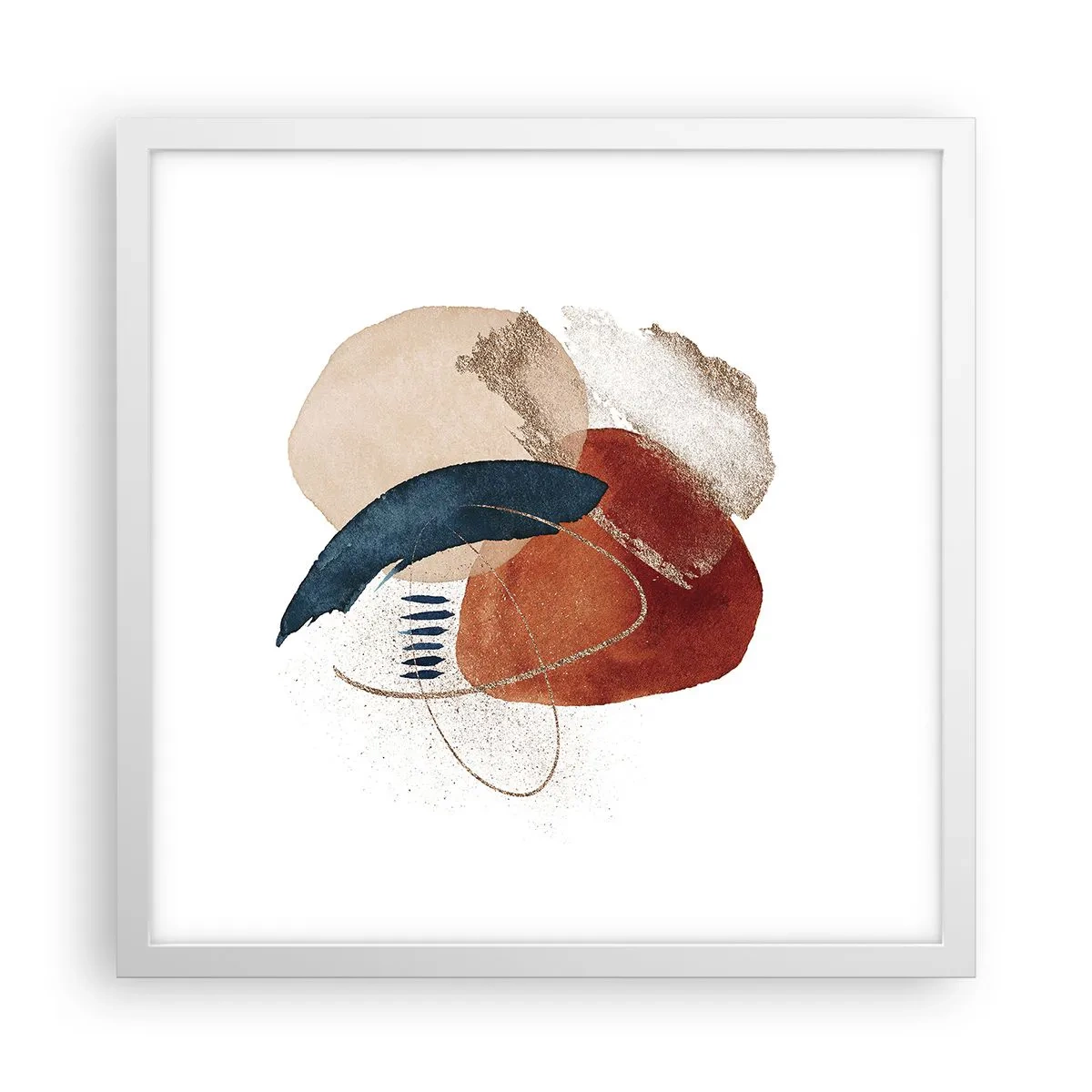 Poster în ramă albă - Compoziție ovală - 40x40 cm
