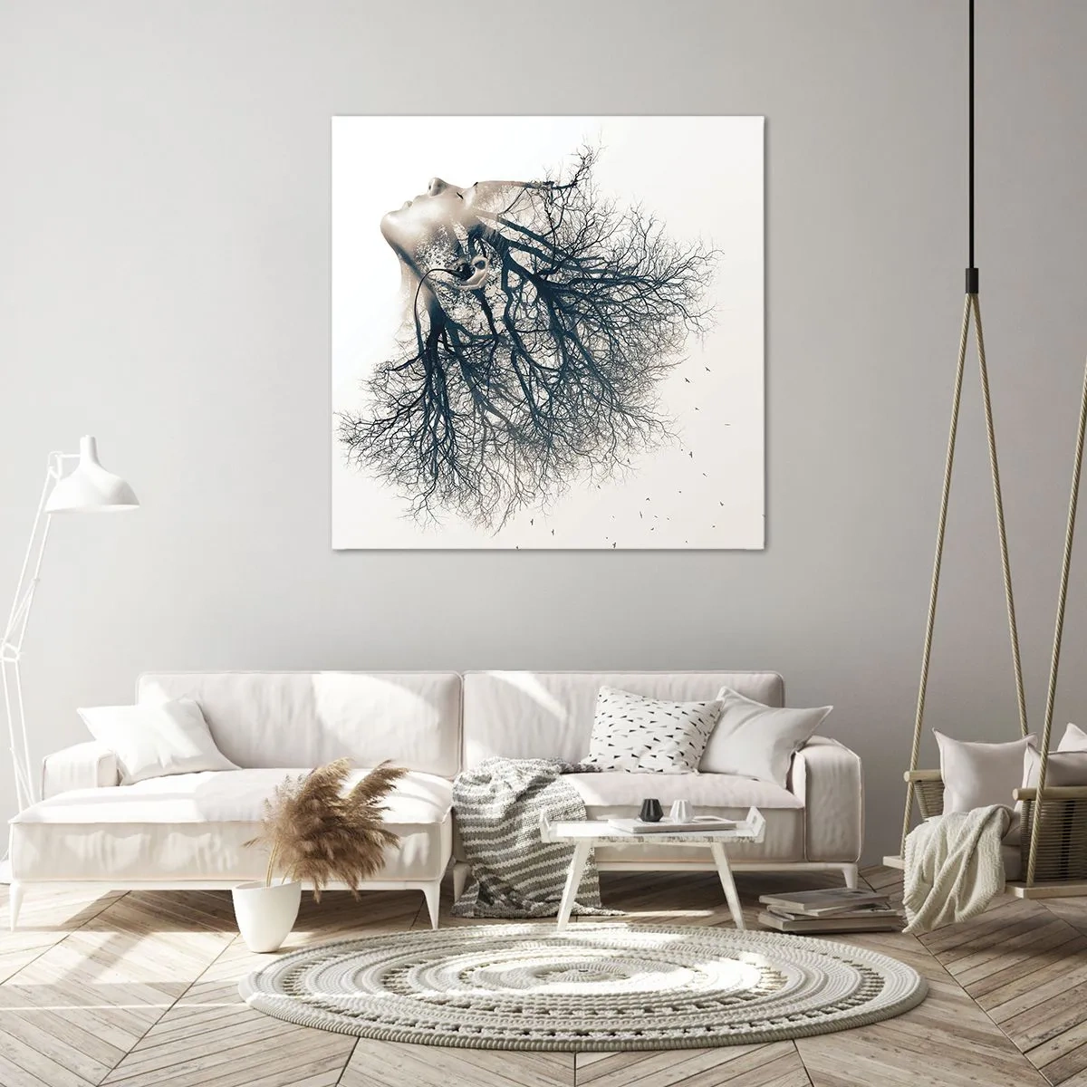 Tablou pe pânză - Ascultând șoapta copacului - 60x60 cm