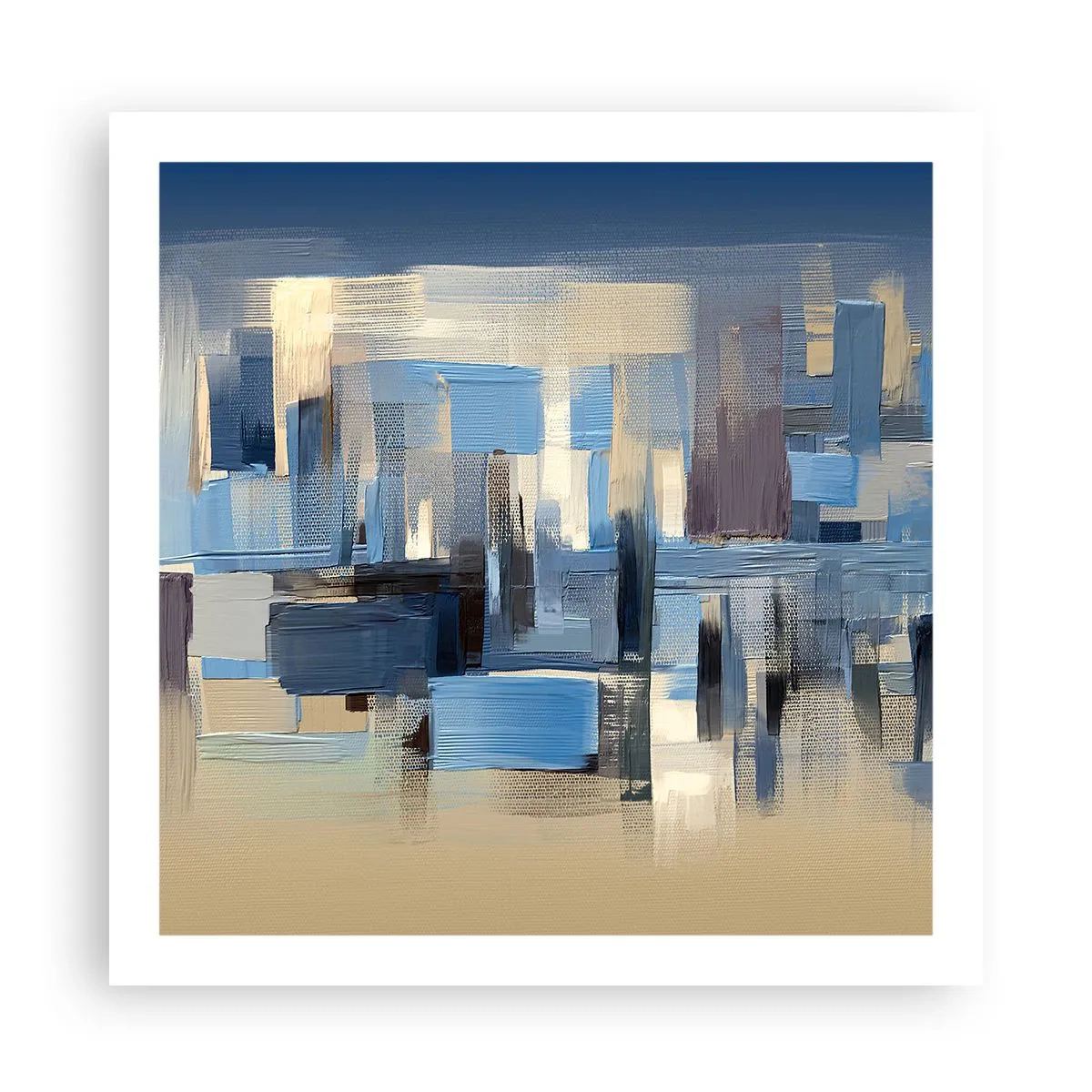 Poster - Construcție albastră - 60x60 cm