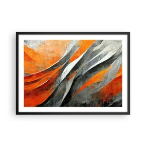 Poster în ramă neagră - Căldură și frig - 70x50 cm
