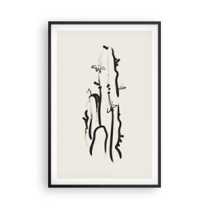 Poster în ramă neagră - Floare de plante medicinale - 61x91 cm