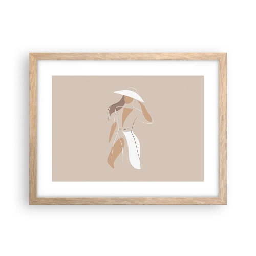 Poster în ramă de stejar deschis - Moda este distractivă - 40x30 cm