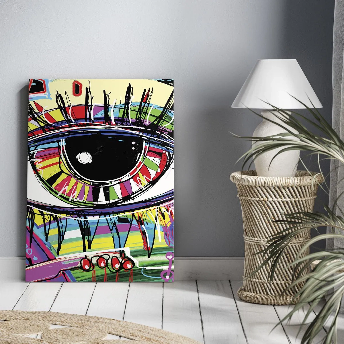 Tablou pe pânză - Un ochi colorat - un suflet colorat - 50x70 cm