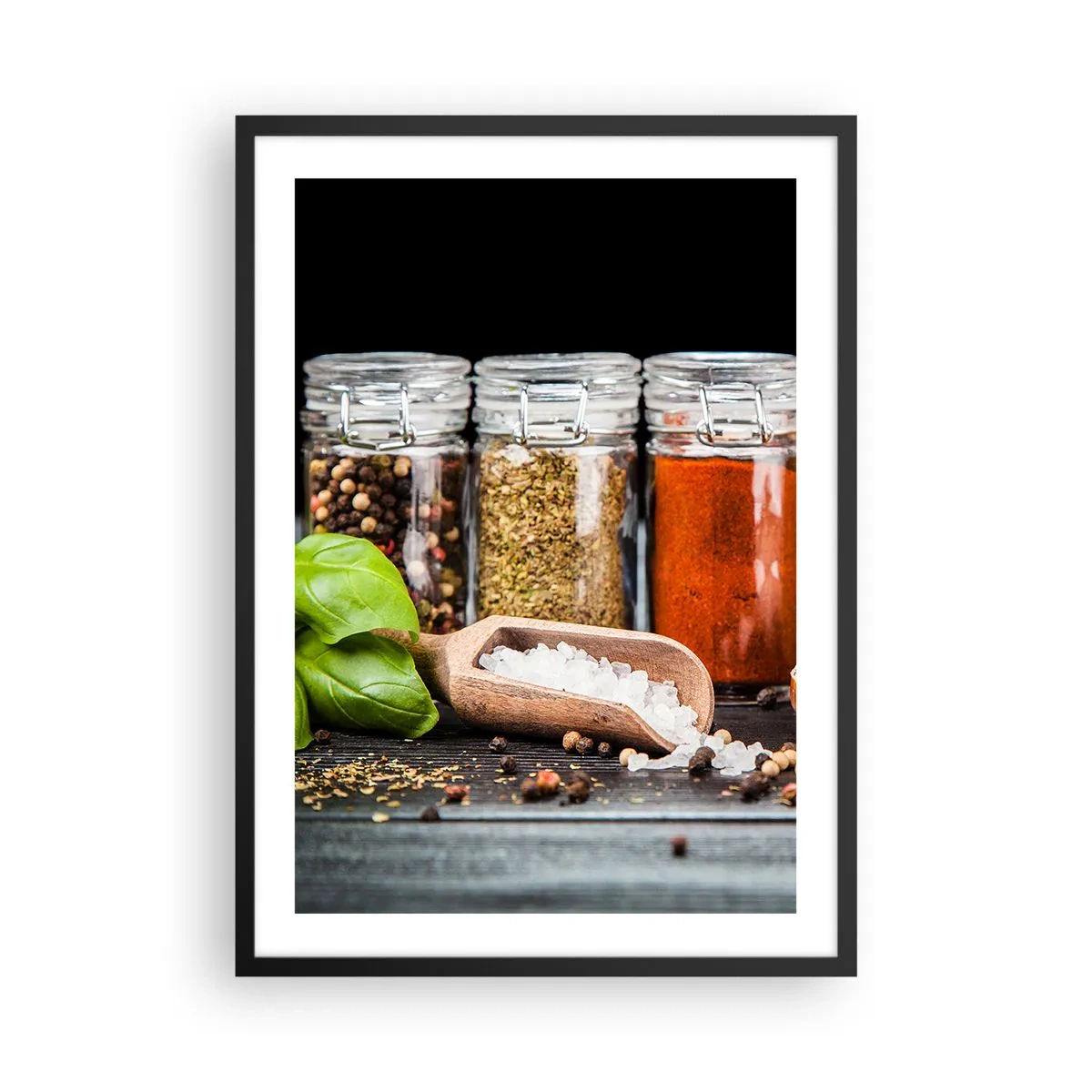 Poster în ramă neagră - Pentru a da un gust vieții - 50x70 cm