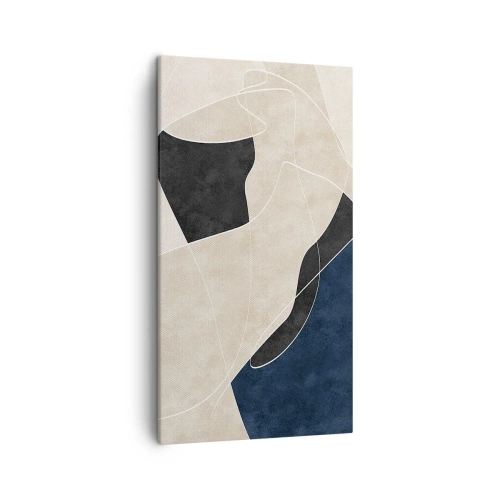 Tablou pe pânză - Compoziție abstractă - contrast de culori - 45x80 cm