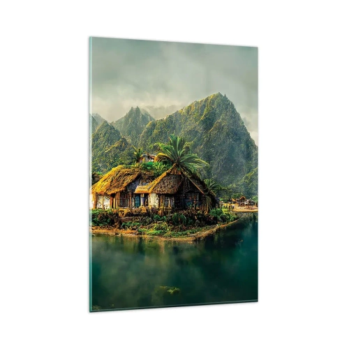 Tablou pe sticlă - Paradisul tropical - 80x120 cm