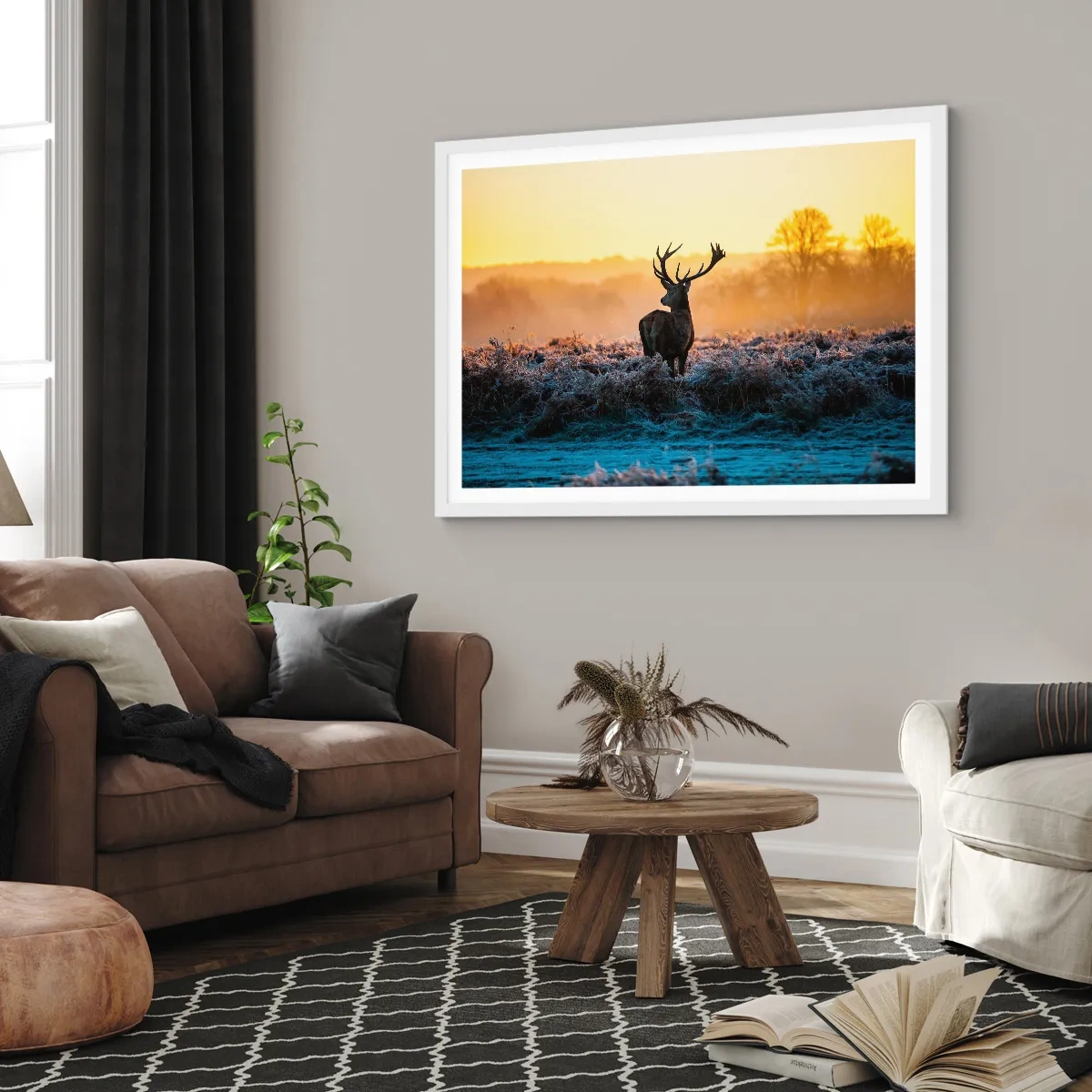 Poster în ramă albă - Încoronat pe domeniul său - 40x30 cm