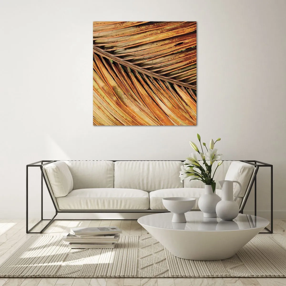 Tablou pe sticlă - Aur de nucă de cocos - 50x50 cm