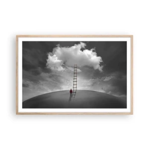 Poster în ramă de stejar deschis - Orice este posibil - 91x61 cm