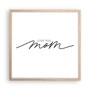 Poster în ramă de stejar deschis - Mare emoție - 50x50 cm