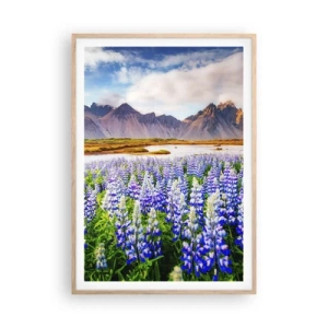 Poster în ramă de stejar deschis - Putere și severitate alături de blândețe - 70x100 cm