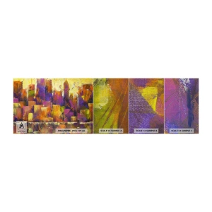 Mostră tapet Premium Canvas - Compoziția metropolitană - Abstracția, Bucată, Artă Modernă - 100x30 cm
