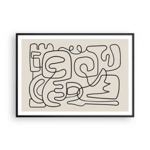 Poster în ramă neagră - Pe traseu - 100x70 cm