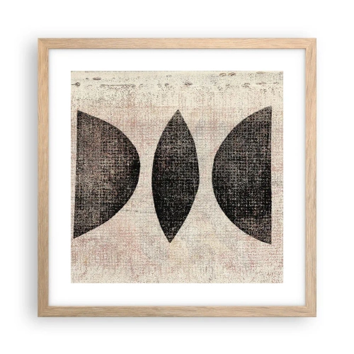 Poster în ramă de stejar deschis - Abstracție etnică - 40x40 cm