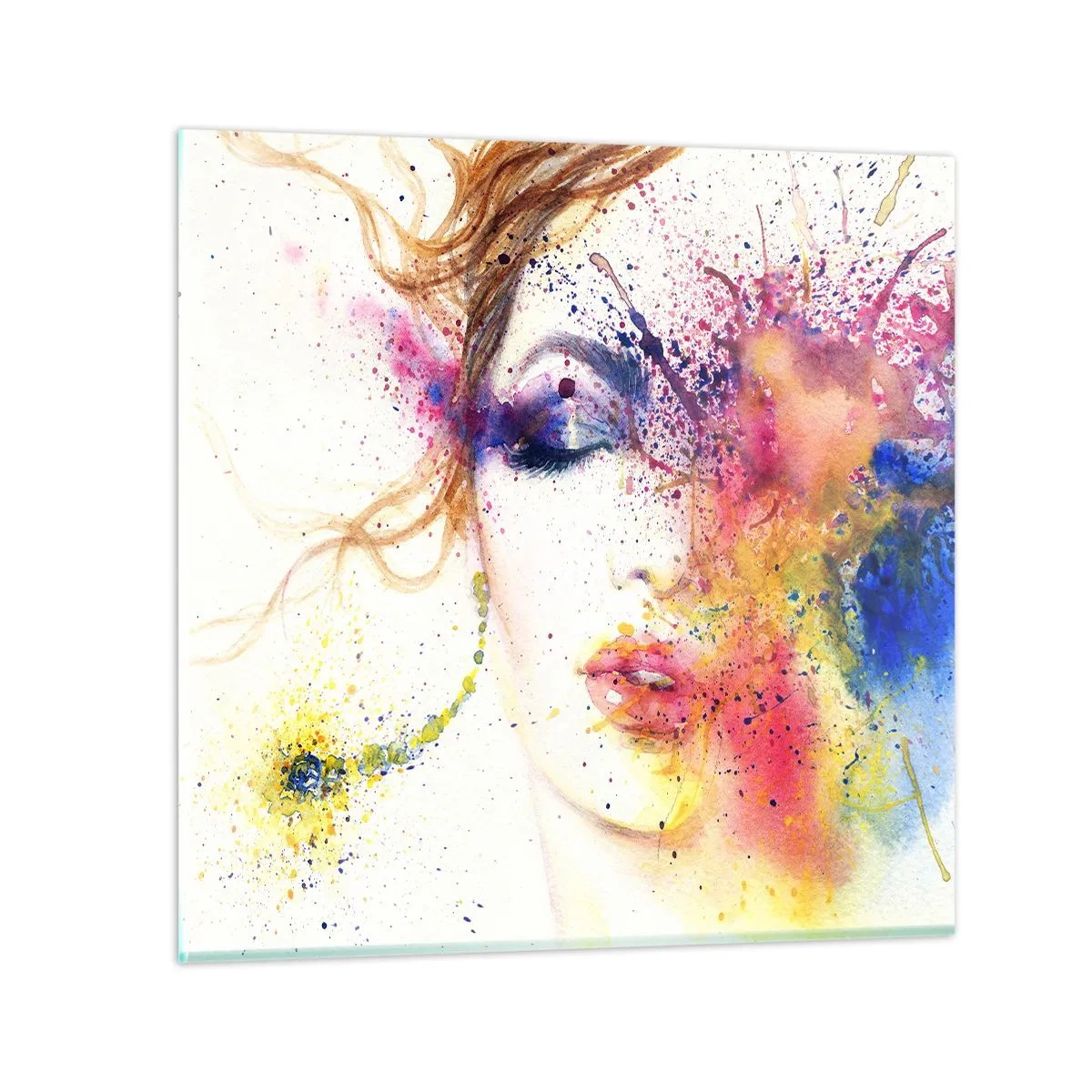 Tablou pe sticlă - Amețeala curcubeului - 40x40 cm