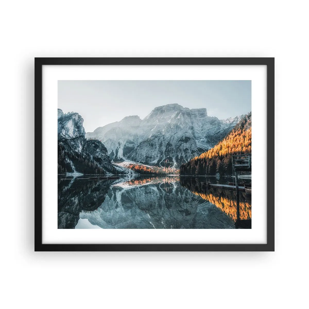 Poster în ramă neagră - Peisaj în oglindă - 50x40 cm
