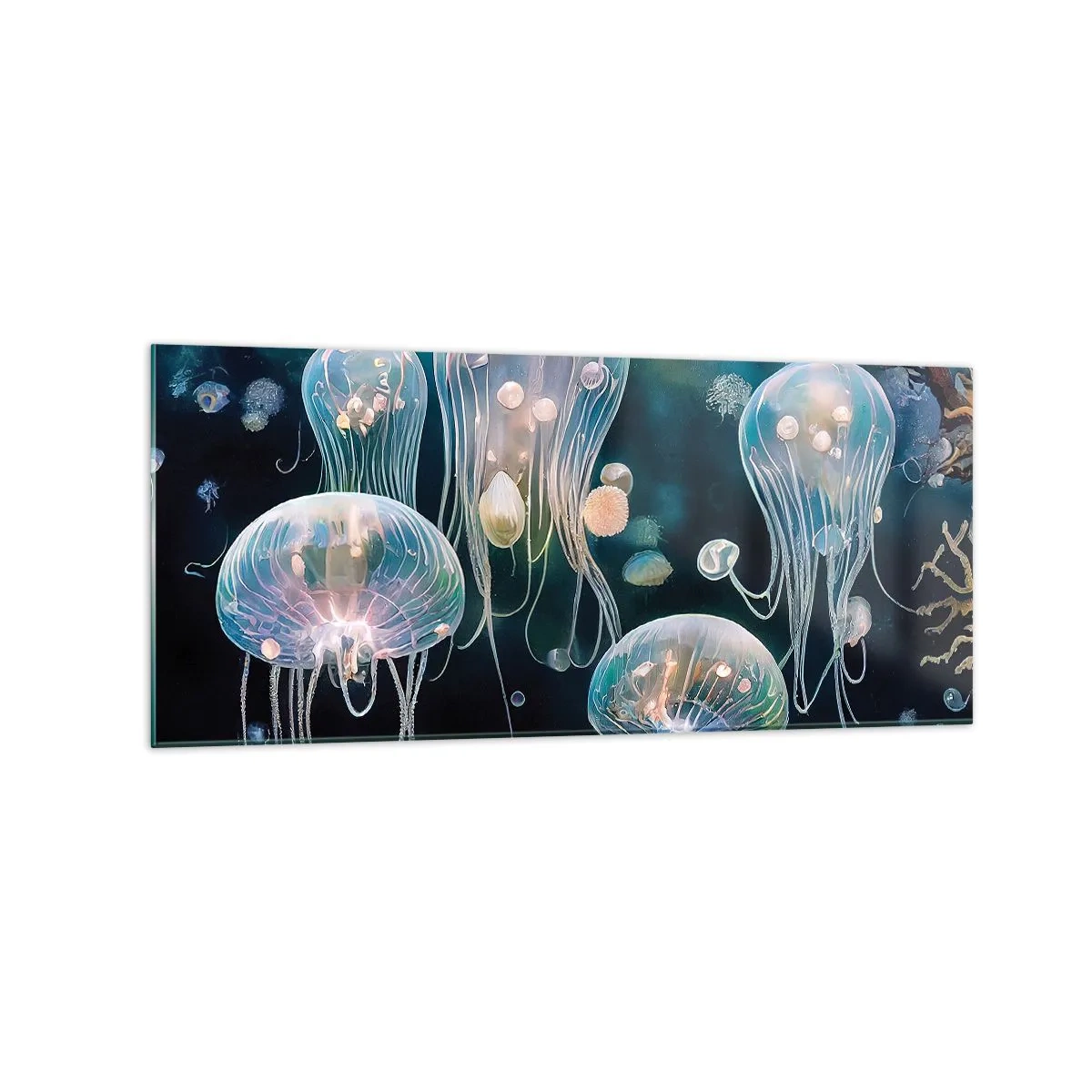 Tablou pe sticlă - Balul subacvatic - 120x50 cm