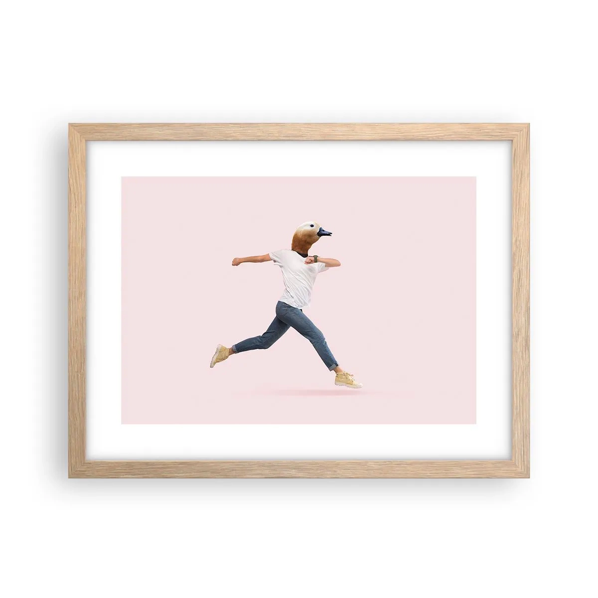 Poster în ramă de stejar deschis - Un strop de absurditate - 40x30 cm